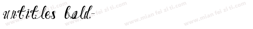 untitles bold字体转换